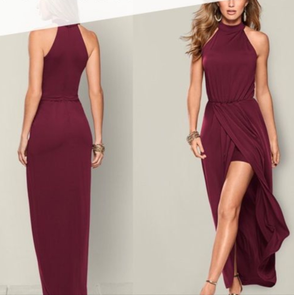 Burgundy dress size xs beautiful by Venus For Prom,dinner, Date Night, Etc. - Picture 2 of 12